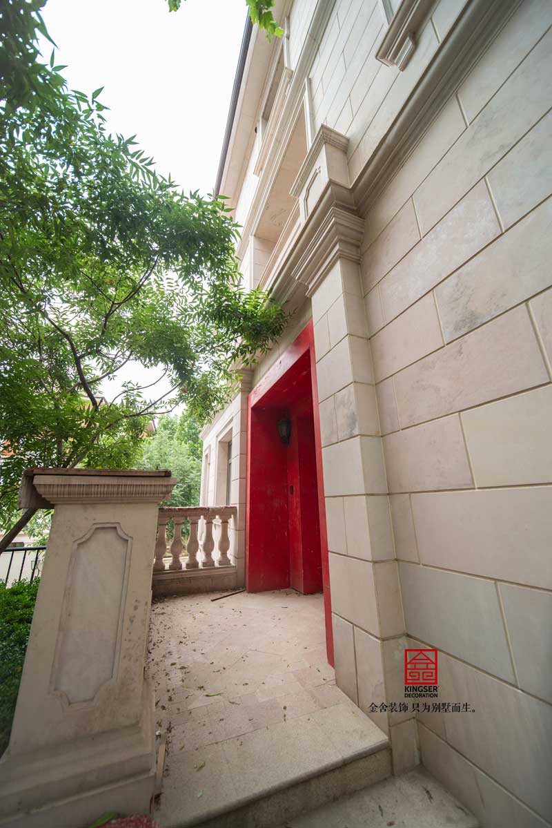 石家莊別墅裝修原河名墅施工現場