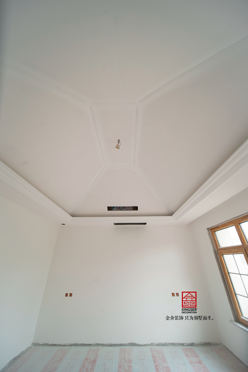 石家莊別墅裝修原河名墅施工現場