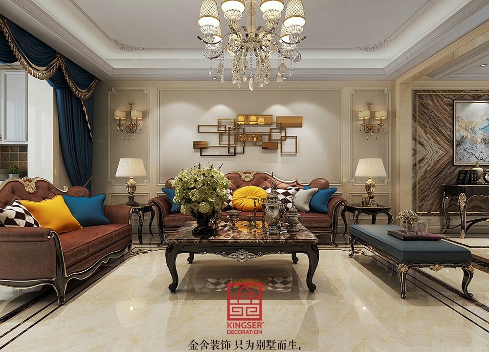 東南智匯城裝修-歐式風格-客廳