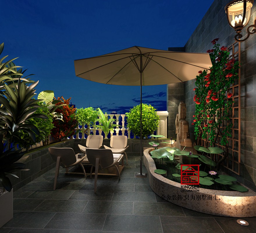 鑫界王府400平米古典美式風格裝修設計