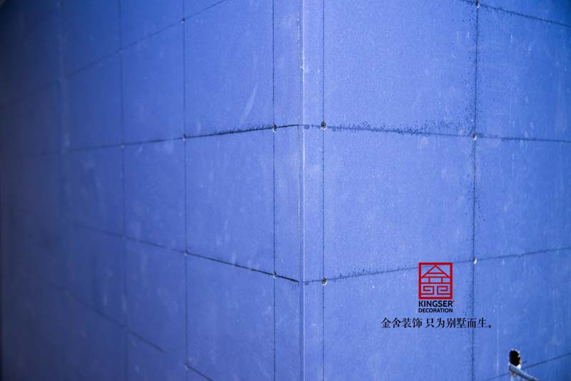 上山間別墅裝修設計施工現場