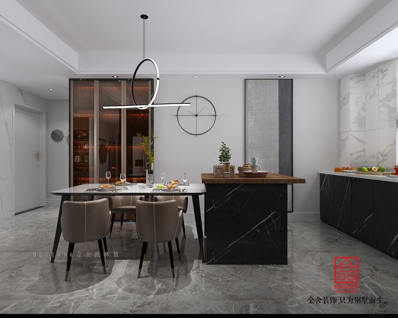 保利拉菲公館裝修-現代風格-餐廳