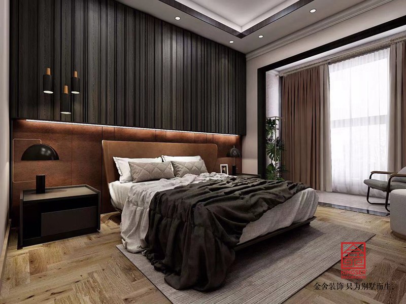 融創中心180平米裝修-港式風格-臥室