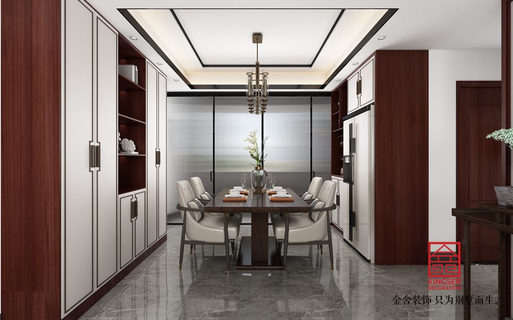 東城國(guó)際140平新中式風(fēng)格裝修-餐廳