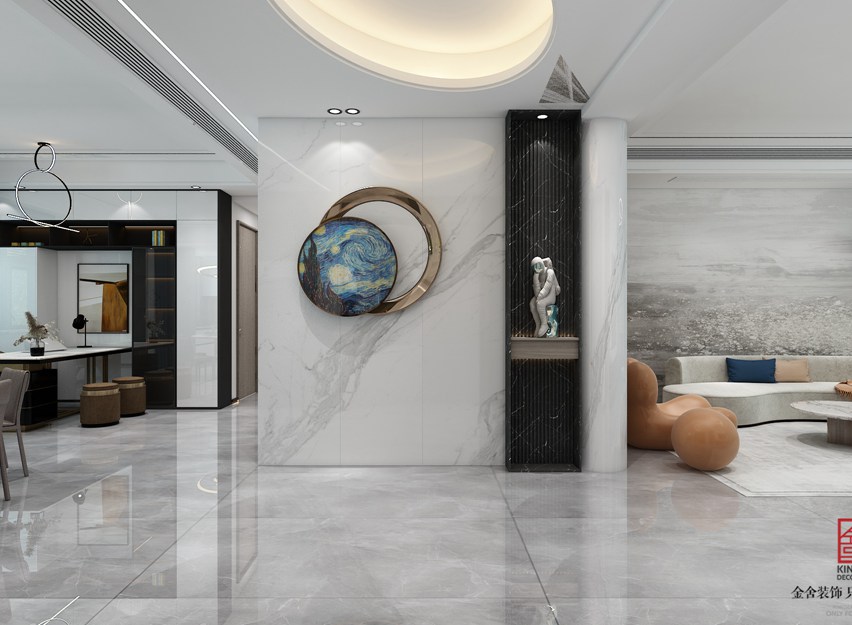 榮盛華府205平米現代簡約裝修-玄關