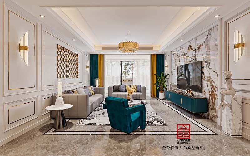 維多利亞178平現代輕奢-客廳