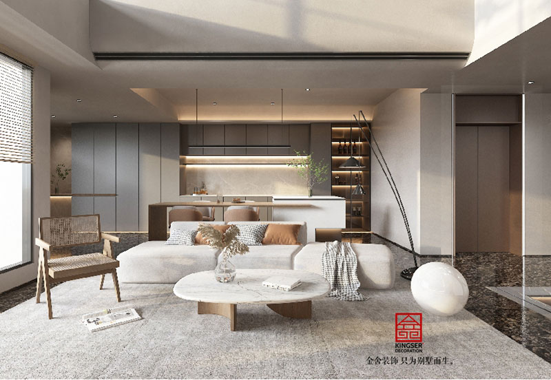 中央云著169平米現代風格效果圖-客廳