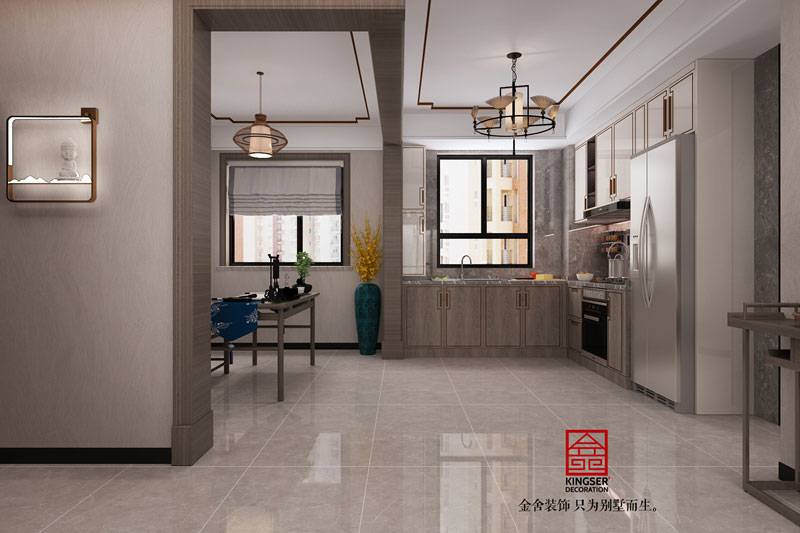 麗景藍灣現代中式裝修效果圖-廚房