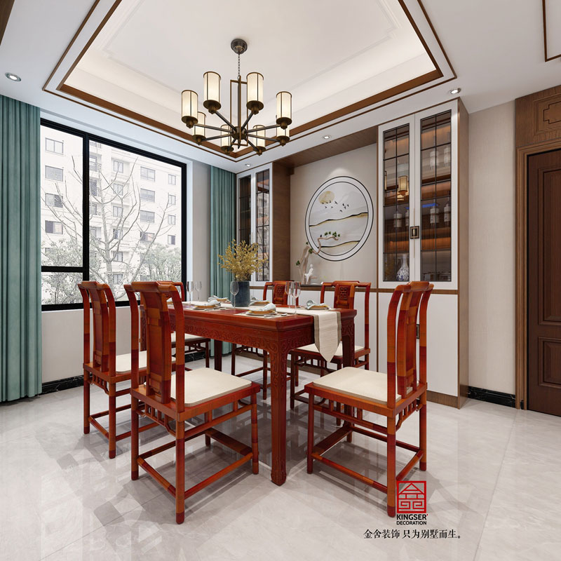 融創中心裝修125平米新中式風格效果圖