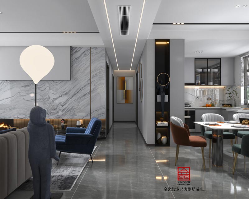 融創中心127平米裝修設計-玄關效果圖