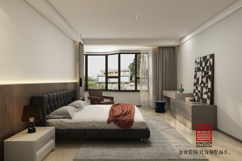 榮盛華府現代風格臥室裝修效果圖
