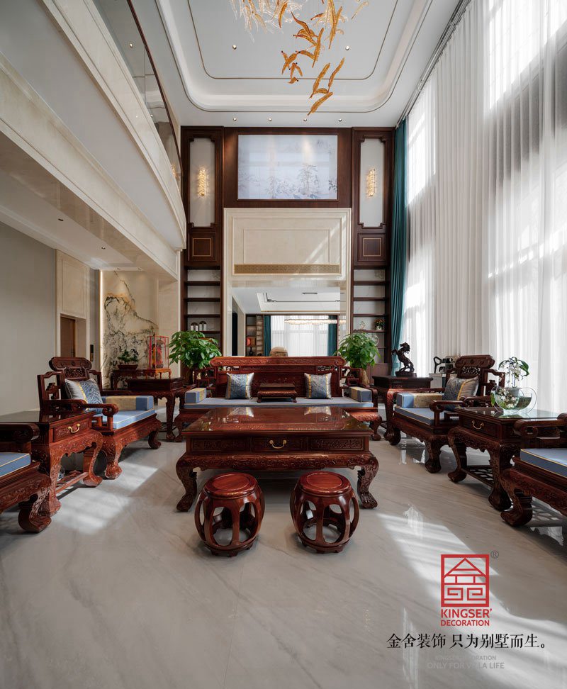 原河名墅新中式別墅裝修實景圖