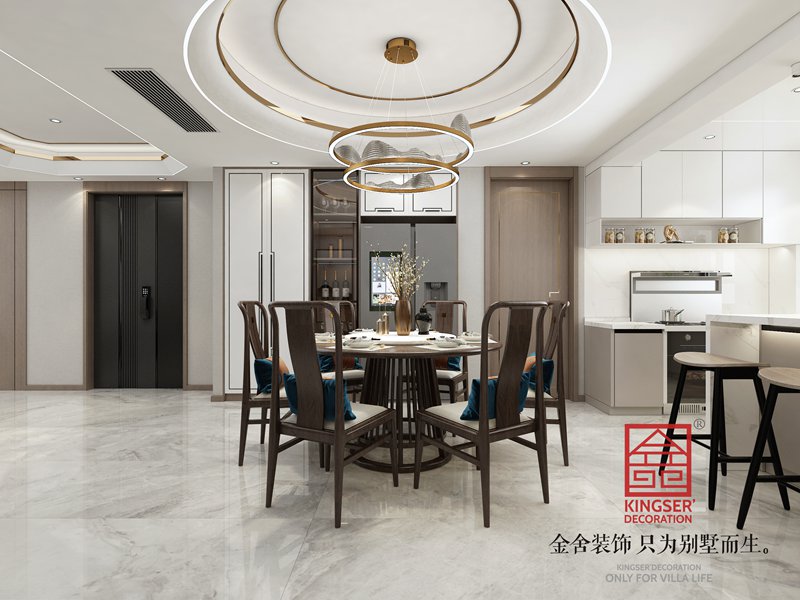 中冶德賢華府新中式風格餐廳裝修圖片