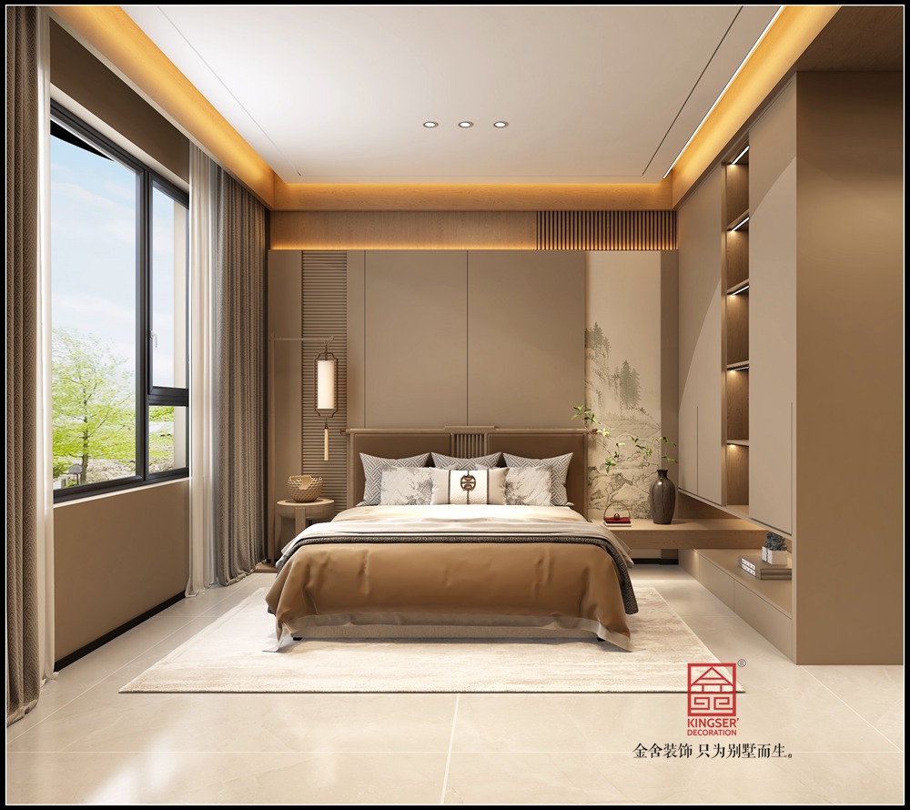 中海峯200平米中式風(fēng)格裝修-臥室